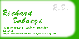 richard daboczi business card
